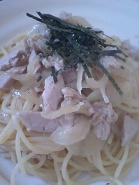 手作りツナの和風パスタ