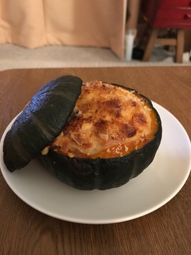 坊ちゃんかぼちゃでグラタン