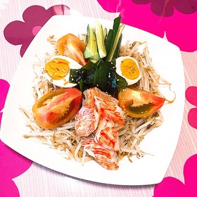 低カロリー♬ もやしで冷やし中華