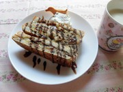 バナナカスタードシナモンのホットサンドの写真
