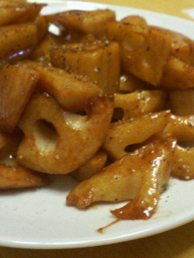 レンコン炒め(黒胡椒)