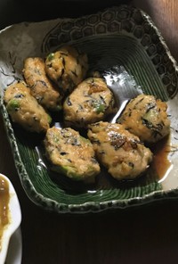 枝豆とひじきの簡単鶏ハンバーグ