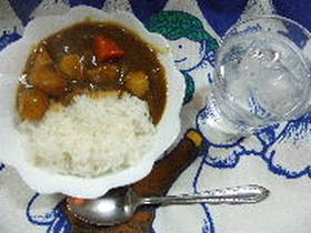 うちのカレーライス♪顆粒のルーを使って