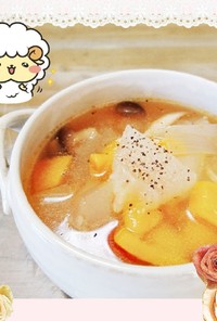 マクロビ☆とうがんの彩り重ね煮スープ