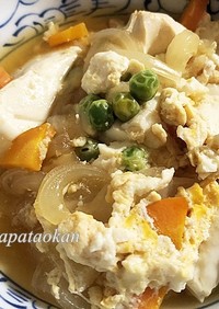 レンジで簡単♪豆腐と玉ねぎの煮物