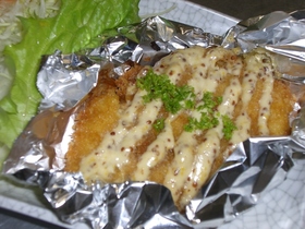 ★リメイク♪チキンカツのマスタード焼き★