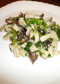 高野豆腐と青菜の炒め物
