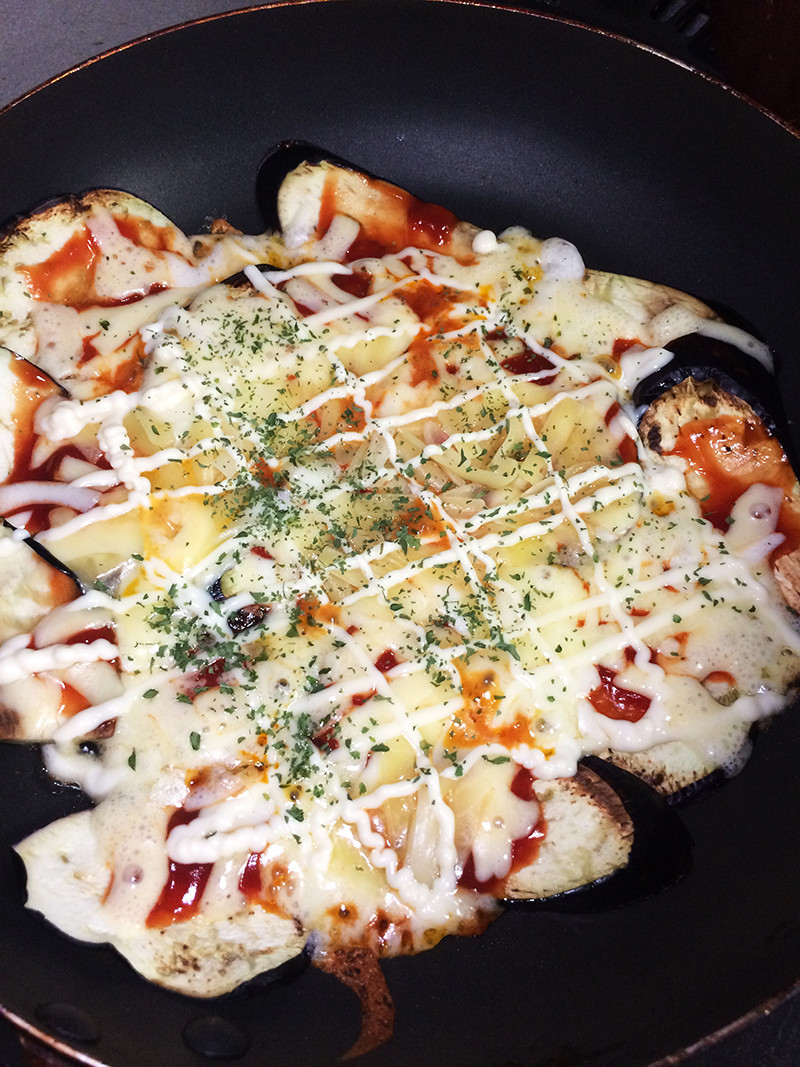 フライパンで簡単！ナスのチーズ焼きの画像