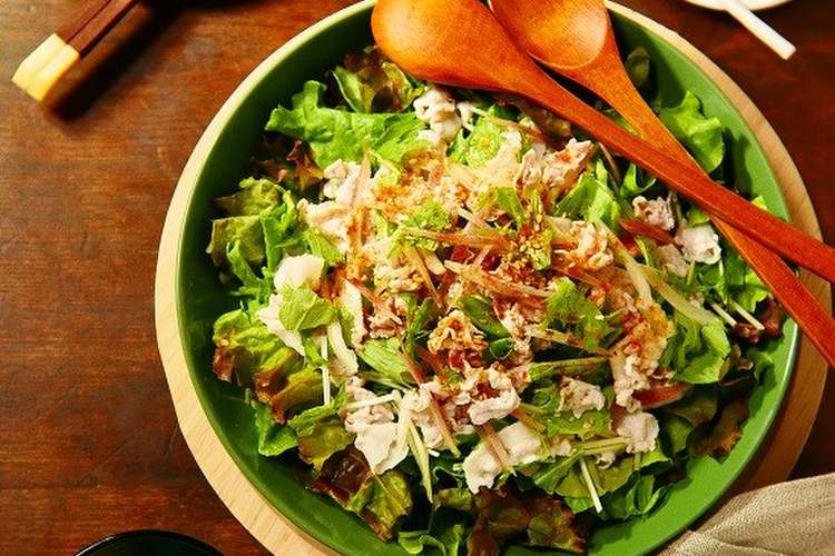 花椒ポン酢タレで さっぱり豚しゃぶサラダ レシピ 作り方 By Nob クックパッド 簡単おいしいみんなのレシピが359万品