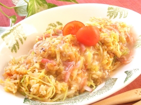すし酢であんかけ 野菜たっぷりチャーハン