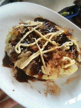 例の生地を使って④(おからお好み焼き風)