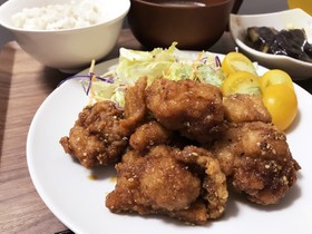 ご飯がススム!甘辛たれのピリ辛唐揚げ✨