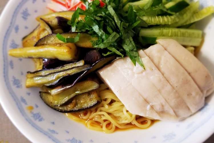 焼き茄子と大葉のさっぱり冷やし中華 レシピ 作り方 By あぴ子 クックパッド 簡単おいしいみんなのレシピが359万品