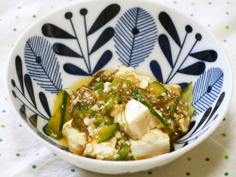 オクラ・豆腐・ガゴメ昆布のトロトロポン酢の画像