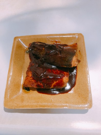 液体パルスイートで作る鯖の味噌煮の写真