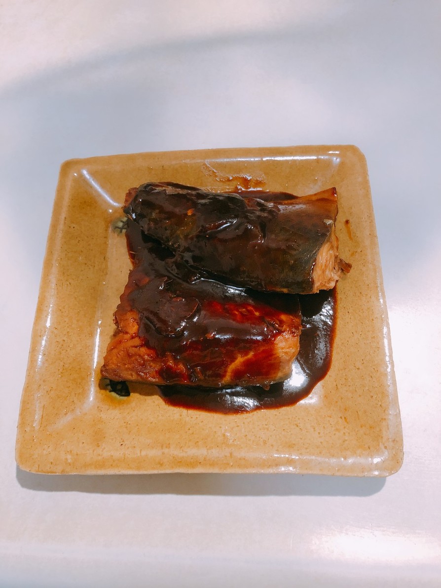 液体パルスイートで作る鯖の味噌煮の画像