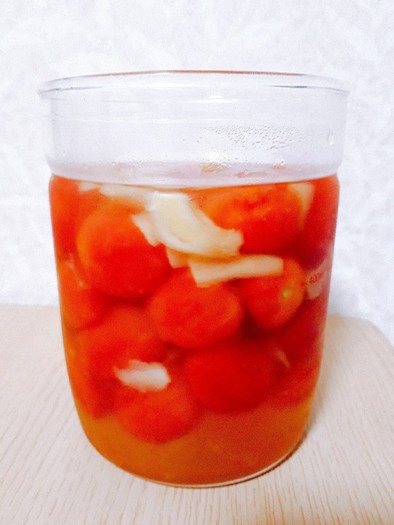 生姜香るトマトの甘酢漬けの写真