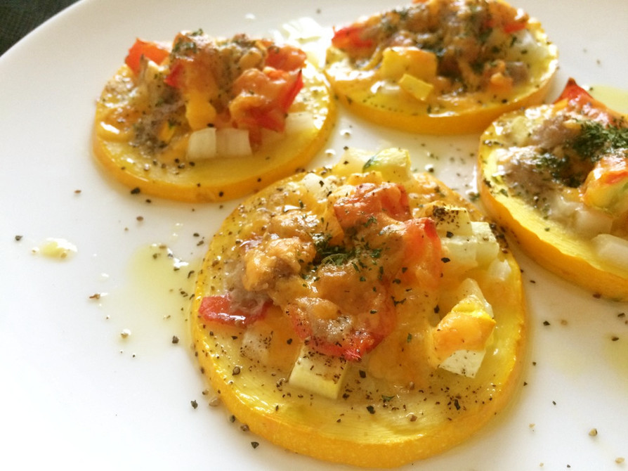 ズッキーニのピザボートのレシピ