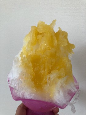 自家製 マンゴーシロップで美味しいかき氷