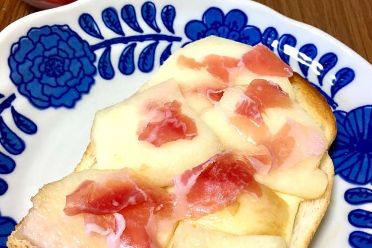 チーズとろける 桃 生ハムトースト レシピ 作り方 By 長月花乃 クックパッド