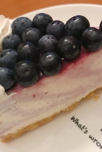 ブルーベリーマーブルレアチーズケーキ