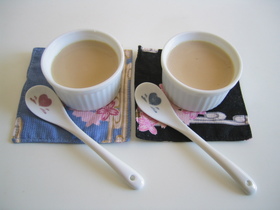 上品なお茶プリンを作っチャおっ♪