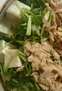 豆腐と豆苗の簡単ツナサラダ