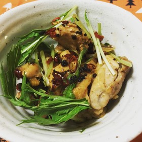 鶏もも肉の浜納豆ガリバタ焼き
