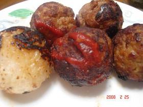 たこ焼き器で焼きおにぎりも