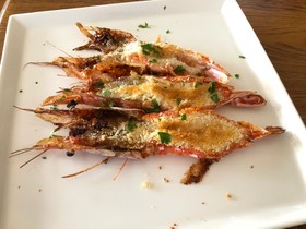 有頭海老チーズパン粉焼き