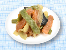 ☆三色こんにゃくの茄子みそ炒め☆