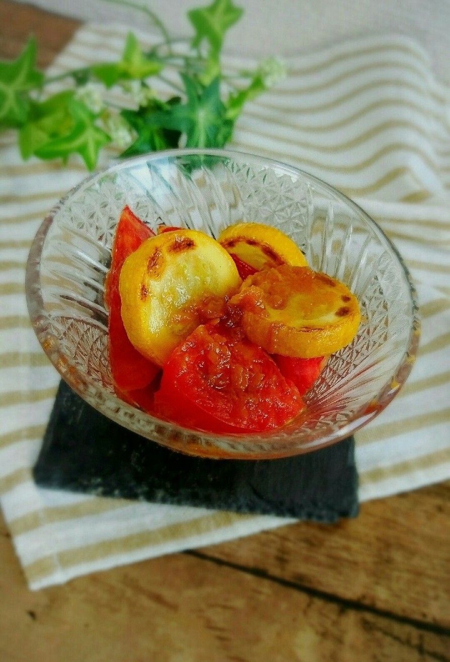 楽うまっ☆トマトとズッキーニの和風梅和えの画像