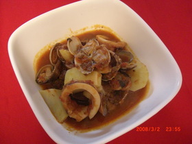 旨みがぎゅっ!魚介とじゃがいものトマト煮