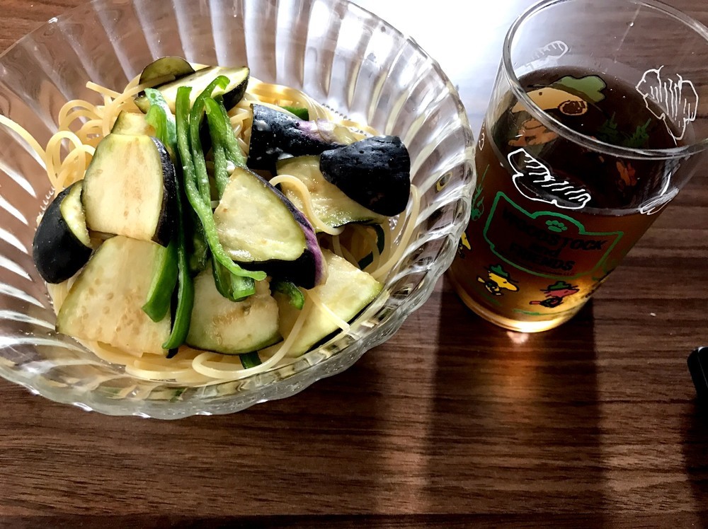 1人分お昼に！なすとピーマンの冷製パスタ by ♪さおりん♪ 【クックパッド】 簡単おいしいみんなのレシピが324万品