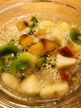 サイダーでつくる☆フルーツポンチ