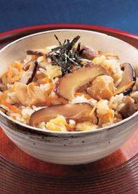 椎茸の煮物で美味しい炊き込みご飯