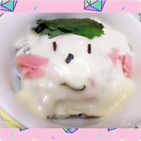 ハムマヨ卵の爆弾ご飯君♪ずぼら楽チン♪