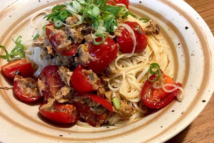 さば缶で簡単 さば味噌とトマトのそうめん レシピ 作り方 By 1a2y1a6 クックパッド 簡単おいしいみんなのレシピが354万品