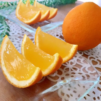 簡単*丸ごとオレンジゼリーの写真