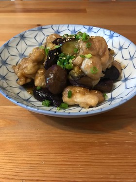 ポン酢だけで!鶏肉・ナスの炒め物☆