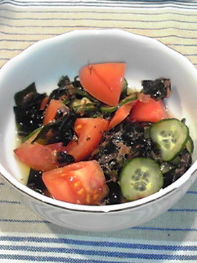 ◎トマトとわかめのさっぱり和え