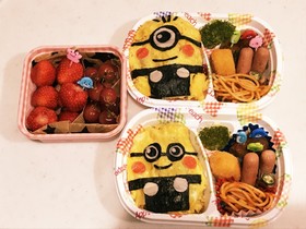 ミニオン弁当 キャラ弁 バス遠足 幼稚園