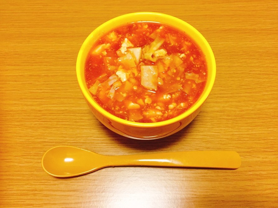 栄養満点！豆腐ともち麦のスープの画像