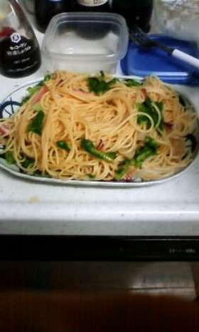 簡単☆和風☆わさび醤油パスタ