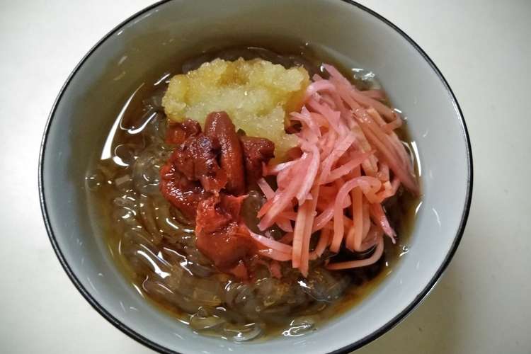 スタミナ回復 薬味満載ところてん レシピ 作り方 By アイレーナ クックパッド