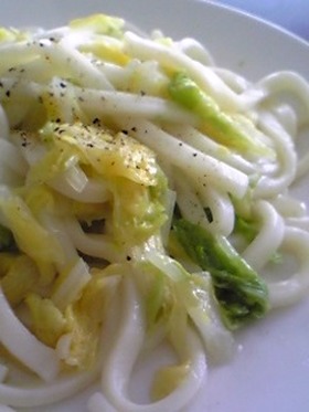 白菜だけでもウマウマ塩焼きうどん