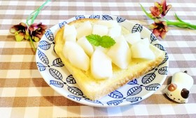 梨のはちみつトースト