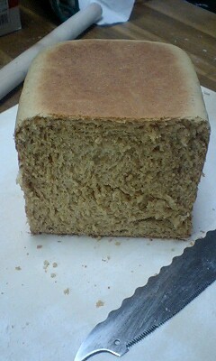 レンジ発酵パン　黒糖食パンの画像