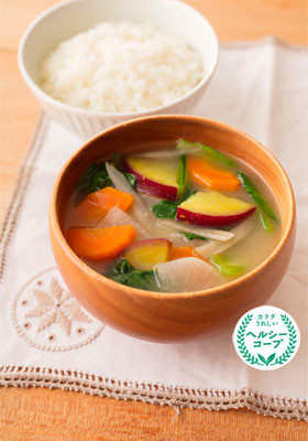 1/3日分の野菜味噌汁