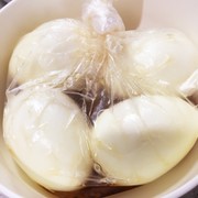 納豆のタレの消費に-簡単味玉-の写真
